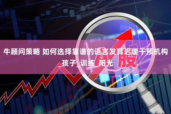 牛顾问策略 如何选择靠谱的语言发育迟缓干预机构_孩子_训练_阳光