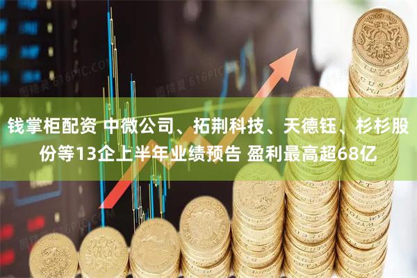 钱掌柜配资 中微公司、拓荆科技、天德钰、杉杉股份等13企上半年业绩预告 盈利最高超68亿