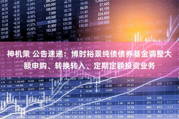 神机策 公告速递：博时裕景纯债债券基金调整大额申购、转换转入、定期定额投资业务